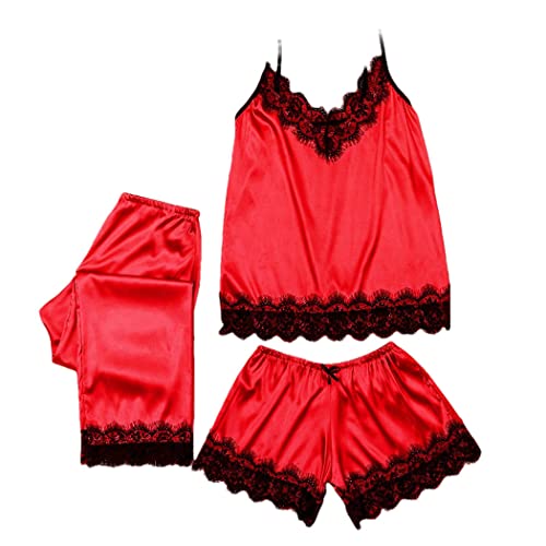 Pyjama en satin chic pour des nuits d'été fraîches et élégantes avec dentelle fine
