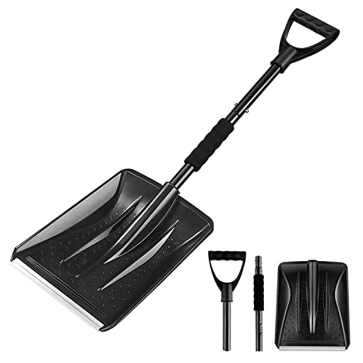 Emergency Snow Shovel, Snow Shovel for Car Lightweight Portable Sport Utility Detachable Shovel for Driveway Car Emergency Home Garden Camping Beach