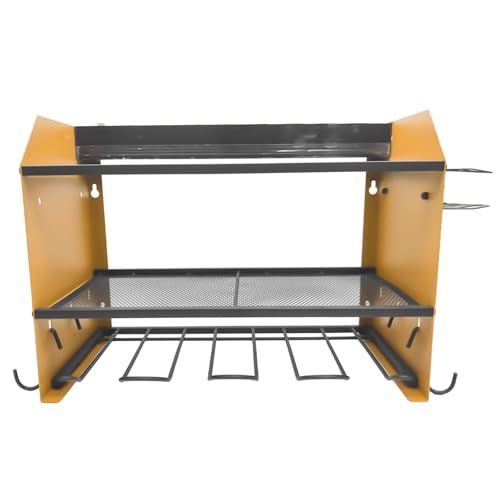 IKUNQUAN Metall Werkzeughalter Wand mit Ladestation, Werkzeug Wandhalterung, Werkstatt Werkzeugregal für Akkuschrauber Schraubendreher Bohrmaschine Bohrer Akku, Geschenke für Männer