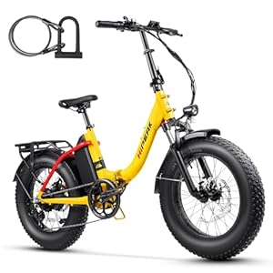 Hipeak 750W Folding Electric Bike for Adults 48V 15Ah Ebike 20″ x 4.0″ Fat Tire Electric Bike for Adults 25MPH Front Suspension