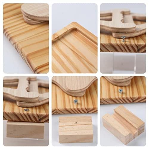 Bandeja Para Sofá De Madeira ， Feito De Madeira Natural Economizar EspaçO Clipe Na Bandeja De Mesa D