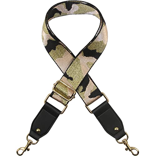 Image of Duwi Wide Purse Strap Jacquard Guitar Style Strap Multicolor Canvas Adjustable Crossbody Bag Strap(black,pink,camouflage)