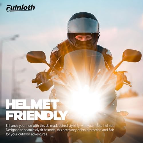 Fuinloth Balaclava Ski Mask, Motorcycle UV Protector Scarf, Summer Cooling Neck Gaiter for Men/Women Black - 1
