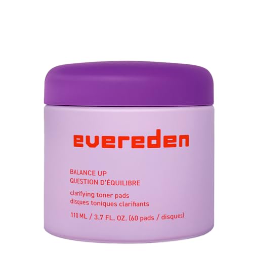 Evereden Balance Up Toner Pads for Face - Clean and Vegan Teen Water-Based Face Toner Pads with Green Tea, Chamomile, and White Tea for Oily and Pimple-Prone Skin - Balanced Skin & Clog-Free Pores