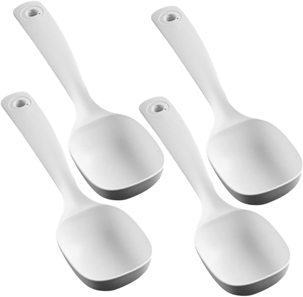 NUOBESTY 4pcs Large Soup Ladle Set with Long Handles, Sturdy Household Serving Spoons for Porridge and Soup, Restaurant Serving Ladles for Kitchen and Dining