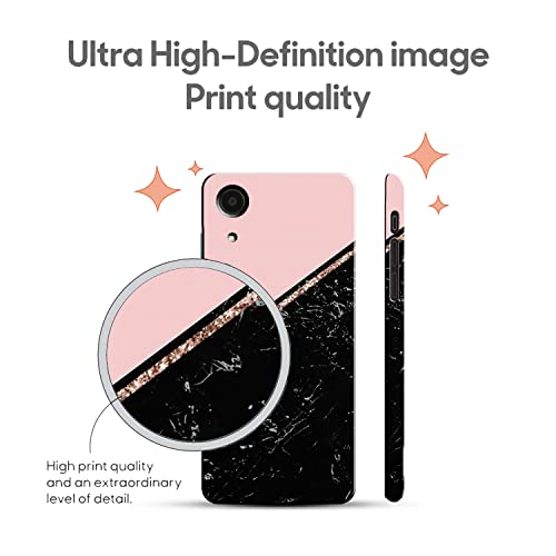 Image of COLORflow Back Cover Compatible with Samsung Galaxy A03 Core | Beautiful Black Pink Marble | Designer Printed Hard CASE Bumper Back Cover Compatible with Samsung Galaxy A03 Core