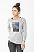 Produktbild super.natural Leichtes Damen Langarm-Shirt mit Aufdruck, Mit Merinowolle, W DIGITAL PRINT LS, Größe: M, Farbe: Hellgrau/Alpine Retro Austria
