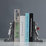 Lovers Man and Woman Figurine Sculpture Decorative Bookends Book End Decorative Book Stopper Binder