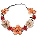 Produktbild MSYOU Mini-Haarband für Damen, einfache kleine frische Blume, lustig, für Tanzpartys, Abschlussfeiern, süßes Haar-Accessoire, Geschenk (Orange Pink)