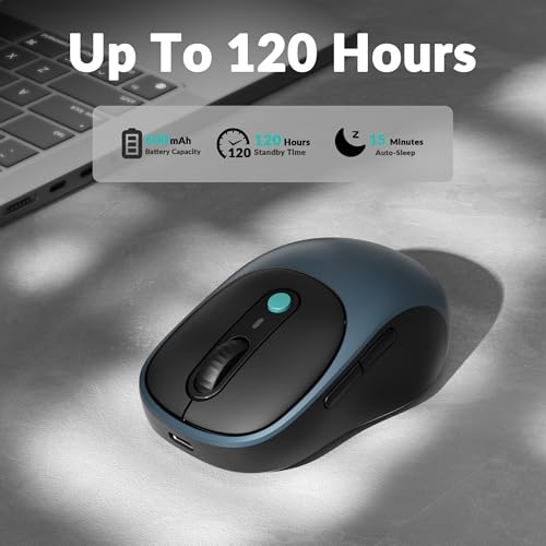 Image of Keychron BM24 Portable Wireless Mouse, 2400 DPI Quiet Clicks, 2.4 GHz /Bluetooth 5.2 /Wired with Programmable Buttons, Long Battery Life for Laptop PC /Mac /Windows - Space Gray