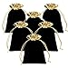 LIUCONGBD 30 sacchetti regalo in velluto morbidi dorati con coulisse, per gioielli, matrimoni, feste, Natale, compleanno, Ringraziamento, 4,7 x 6 pollici (nero)