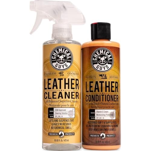 Chemical Guys, Leather Cleaner & Conditioner Kit for Cars & Home, 2…