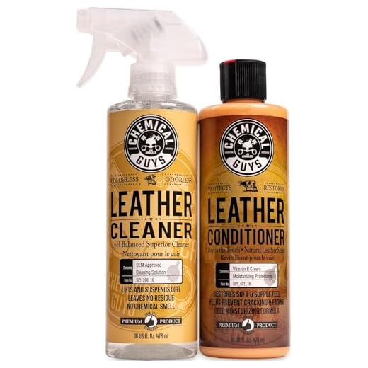 Chemical Guys SPI_109_16 Leather Cleaner and Leather Conditioner Kit for Use on Leather Apparel, Furniture, Car Interiors, Shoes, Boots, Bags & More (2 - 16 fl oz Bottles)
