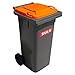 Produktbild Sulo Mülltonne grau mit Deckel Orange 120 Liter