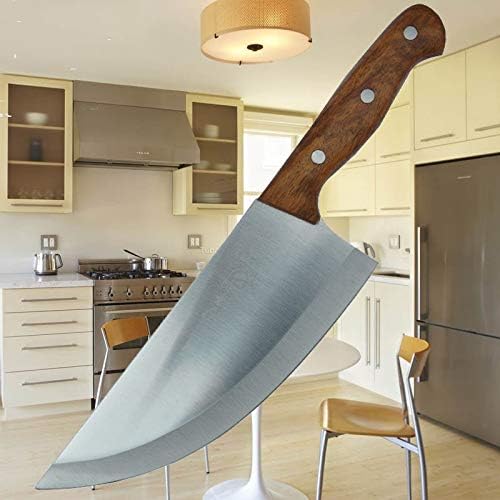 Meat Cleaver Knife, 8.2inch Kitchen Multi-purpose Cutter Pork Knife Slaughter Butcher Cleaver Knife Chinese Style Chef Cutlass Knives
