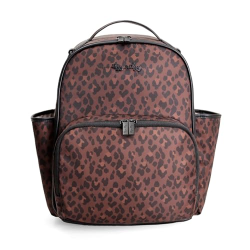 Itzy Ritzy Mini Diaper Bag Backpack - 10 Pockets w/Changing Pad (Leopard)