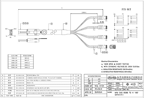 Cable Mini SAS SFF-8088 a 4 SATA para solucionar errores de conexión en disco duro de servidor 5