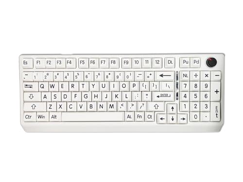 BLEWAY Large Print Computer Mechanical Keyboard | High Contrast Black
