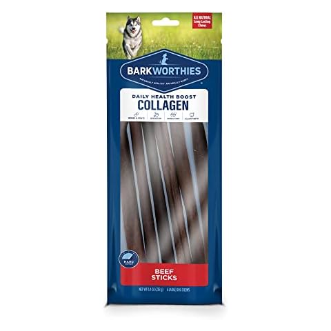 Barkworthies Plain Collagen Stick Dog Treats, 12-Inch, 6-Count Cover