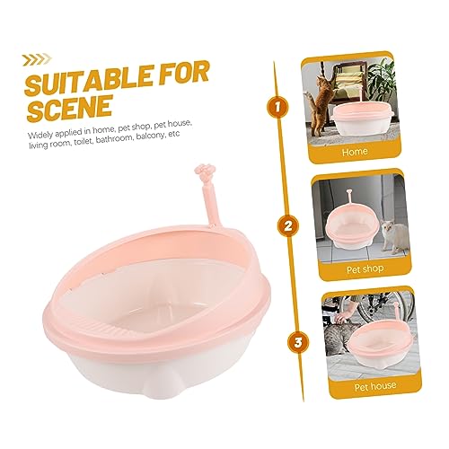 GANAZONO 1 Conjunto caixa de areia para gatos banheiro para animais de estimação banheiro limpo gati