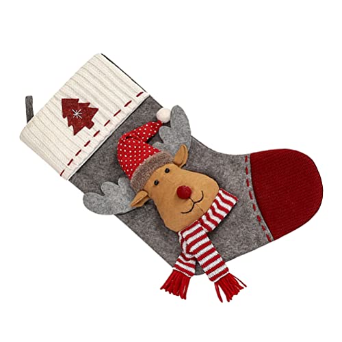 LUOZZY Meias de Natal Meias de Natal Doces Sacos de Presente Pingente de Árvore de Natal Suprimentos