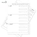 Recharge bloc notes Whynote-feuilles détachables A5 pour carnet effacable-compatible avec les notes books A5 Whynote [cahier spirale ,cahier dessin] (Agenda hebdomadaire (4 semaines – 8 pages))