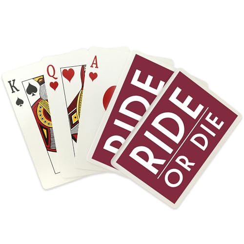 Lantern Press Ride or Die, Simply Said, Green, 52 cartas poker miniatura 2