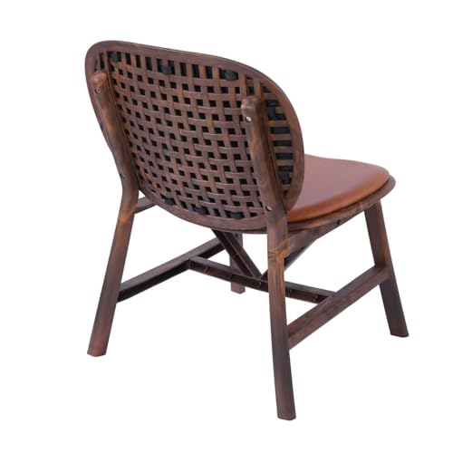 Image of Nilkamal Arena Cushioned Plastic Chair| Set of 2| for Home, Living Room, Balconies, Patios, Outdoor, Garden| Walnut & Tan