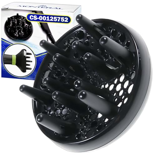 Difusor Pelo Rizado para Secador Pelo con Código Original CS-00131410 para Rowenta Instant Dry Eco Intelligence CV6030E0 CV6040E0 - Garantía de 10 Años - MONTERAL