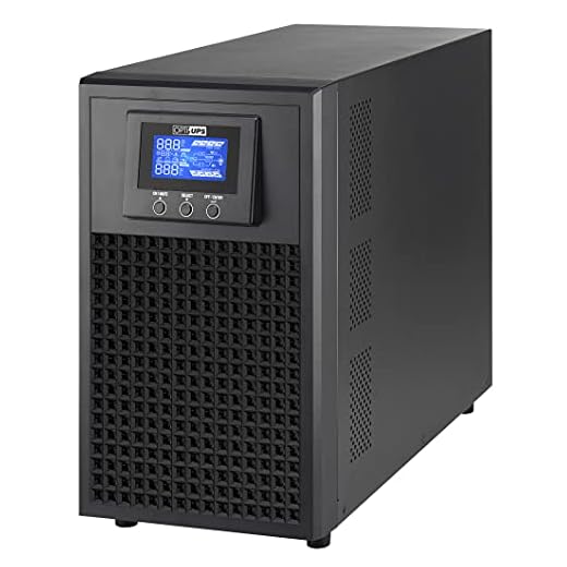 OPTI-UPS DS2000E II (2000VA / 2000W) Online Double Conversion Uninterruptible Power Supply, Pure Sine Wave, UPS Battery Backup, Surge Protection, (Requires 20 amp Outlet, See Picture)
