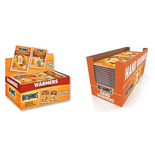 HotHands Hand & Toe Warmers - Long Lasting Safe Natural Odorless Air Activated Warmers - 24 Pair Hand wormers & 8 Pair Toe Warmers & Hand Warmers - 40 Pair