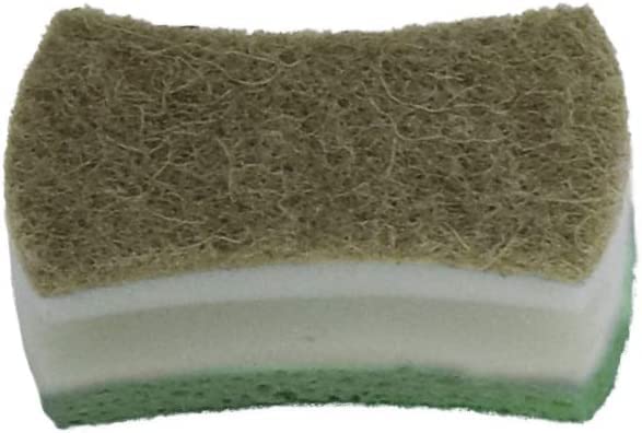 Image of Superio Non-Scratch Cellulose Sponge Scrub (12-Pack) Heavy Duty Kitchen Sponges Scrubbers with Scouring Pad (Sisle)