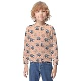MZERSE Soft Kids Crew Neck Pullover Befuddled Possums, Long Sleeve Sweatshirt for All Seasons, 8-10Y