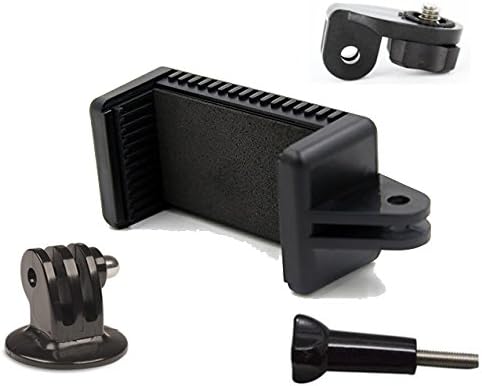| Universal Smartphone Holder w/GoPro Style Mount Attachment, Tripod Adapter & Screw Adapter for Any Phone. Connect Your Smartphone to Any GoPro Mount or Tripod.