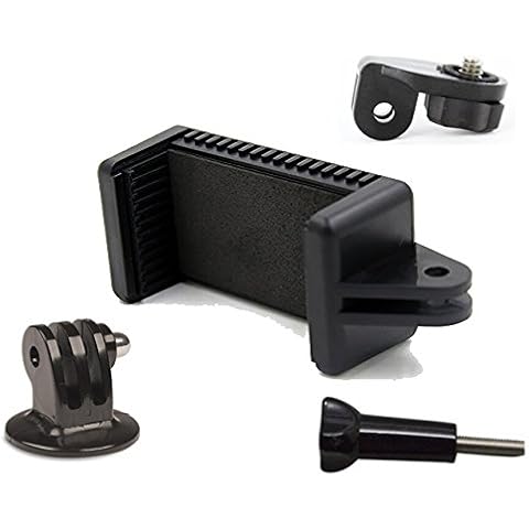 Octo Mount | Universal Smartphone Holder w/GoPro Style Mount Attachment, Tripod Adapter & Screw Adapter for Any Phone. Connect Your Smartphone to Any GoPro Mount or Tripod. Cover