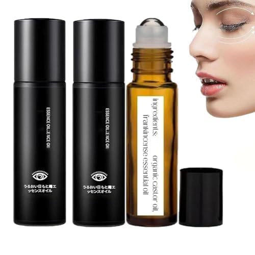 2PCS Castor Oil Rollerball Castor Oil and Frankincense, Castor Oil and Frankincense Eye Roller,Castor Oil Roller Ball