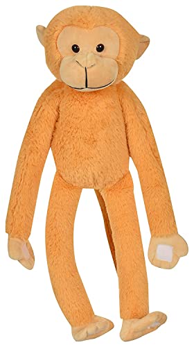 Image of Sui Long Tail Monkey Teddy Bear Stuffed Soft Toy Hanging Long Tail Monkey Large Size Beige Color