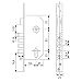 Tesa 3010258 Cerradura Seguridad R100B566 Esmaltada, Cromado, Cil. 30x30mm