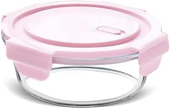 620ml Square Borosilicate Glass Food Storage Container with Airtight Lid Microwave, Oven, Freezer & Dishwasher Safe Transparent Multipurpose Jar Food Grade (Pack Of 1)(t4)