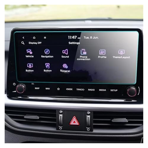 Verre trempé Kia Cerato 2022 autoradio GPS 10.25 pouces protection
