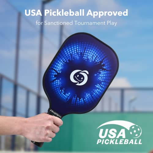 Niupipo Pickleball Paddles, Usa Pickleball Approved Pickleball Paddles Set Of 2, Carbon Fiber Face, Polypropylene Honeycomb Core,Pickleball Rackets With 4 Balls And 1 Pickleball Bag #TOP1