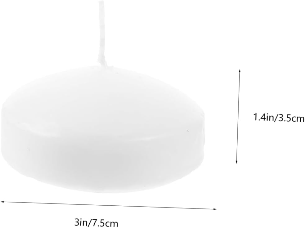 PRETYZOOM 5pcs Unscented Pool Floating Candles Romantic Paraffin Wax Cylindrical Candles for Parties Weddings Outdoor Events and Home