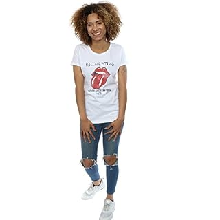 Absolute Cult Rolling Stones Femme North American Tour 75 T-Shirt - Les Beatles, Paul McCartney, John Lennon, RIngo Starr, George Harrison Absolute Cult Rolling Stones Femme North American Tour 75 T-Shirt – Image 5