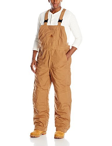 Bulwark Fr Men's Flame Resistant 11 Oz. Excel Comfortouch Deluxe Insulated Bib Overall, Brown Duck, 2X-Large #TOP16
