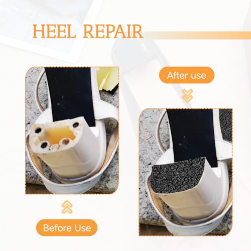 Image of Shoe Heel Repair, Rubber Sole Sheet, 1 /4 Inch Thick, Black, 4 Patches