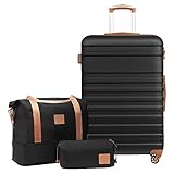 Großer Koffer-Set 3tlg：Dieses Reisekoffer Set enthält 1*Großer Koffer（77 x 53.5 x 30cm）, 1*erweiterbare Reisetasche, 1*Kulturbeutel., von einer einmaligen Auswahl können die Bedürfnisse von Ihrer Reise erfüllen, um Ihr Leben einfacher und bequemer zu machen, damit können Sie dei Zeit bei der Auswahl des passenden Reisekoffers oder Reisetasche sparen.