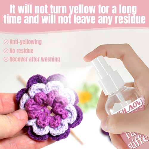 WEILAOK Textilverstärker, Textilhärter -Spray, Textilversteifer Transparent, Fabric Stiffener für Baumwolle, Textilversteifer zum Versteifen von Stoffen, Kleidung, Wolle, Leder, Papier Usw-200ML