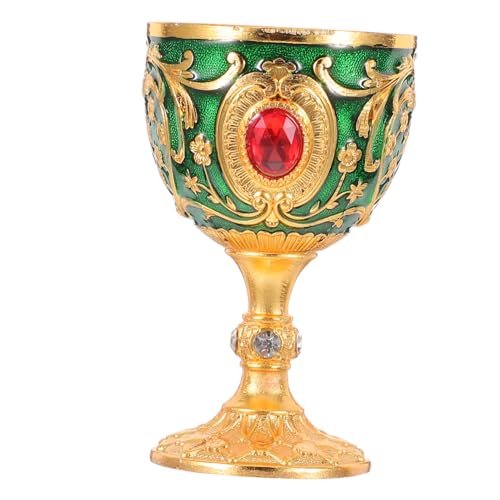 Cabilock Antique Chalice Cup Elegant Vintage Drinking Goblet with European Design for Home Decor and Various Occasions Versatile Retro Water Offering Vessel