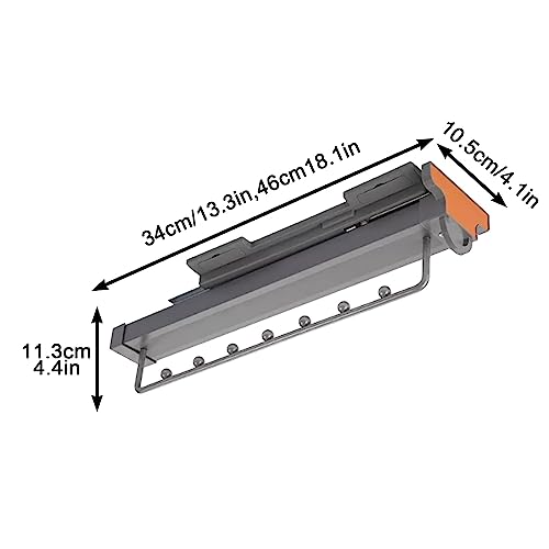 Tringle à vêtements coulissante double piste robuste capacité 40 kg - 7