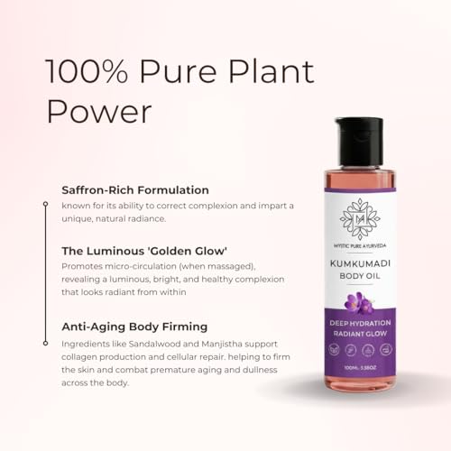 Image of Kumkumadi Body Oil For Deep Hydration and Natural Glow | Full-Body Radiance 100% Natural, Taila Paka Vidhi Crafted- 100ml
